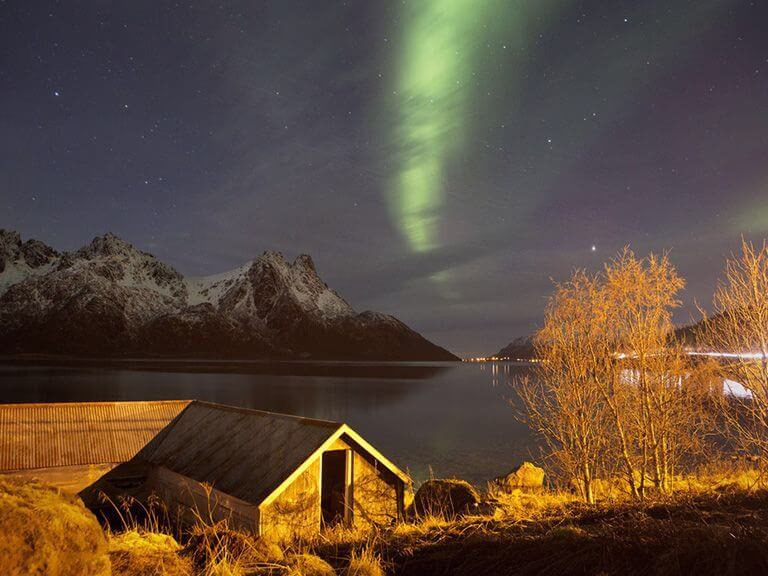 Northern lights (Aurora Borealis) near Myre