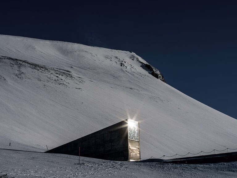 The entrance to the seed vault, Svalbard.