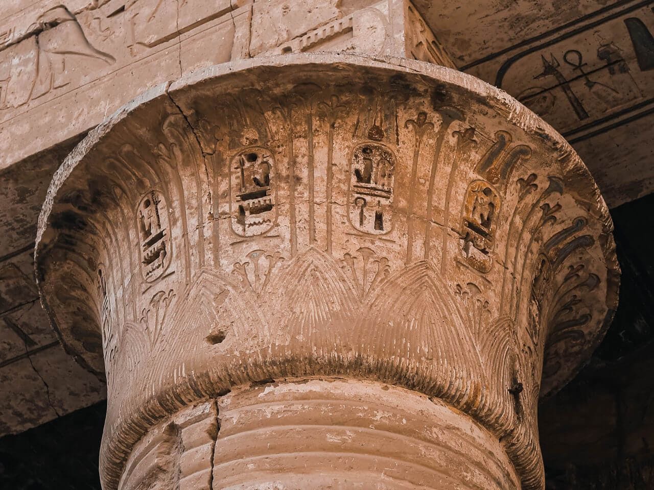 Pillar in Luxor, Egypt 