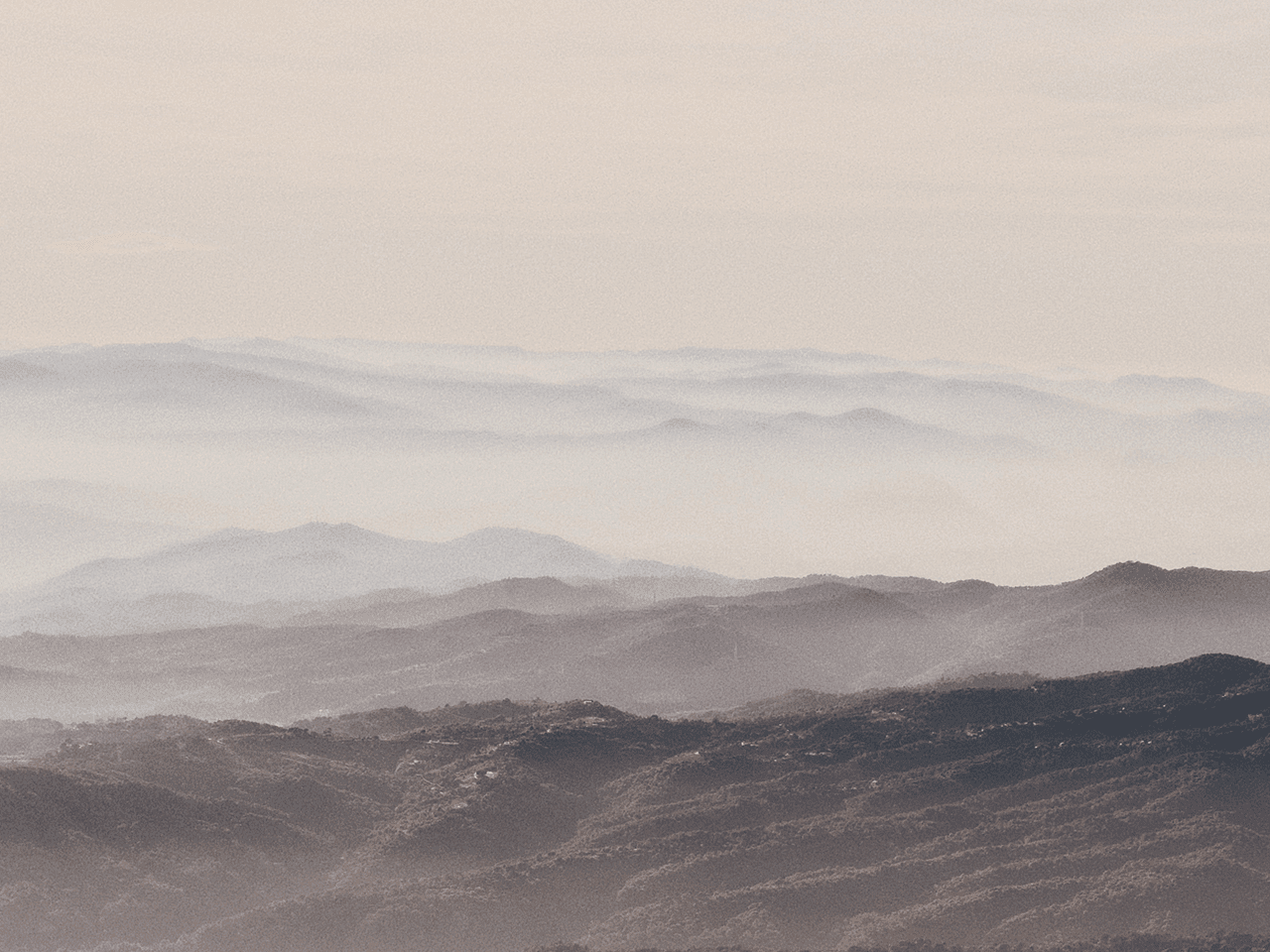 Cloudy mountain landscape