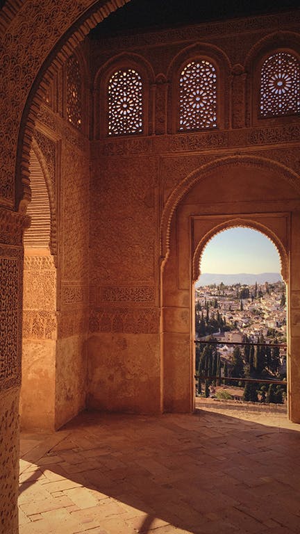 Alhambra window, Granda, Spain