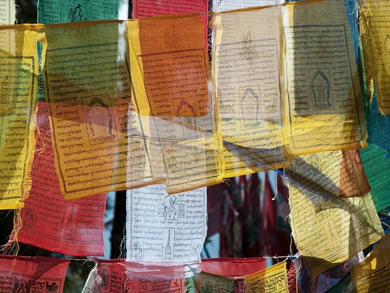 Prayer flags in Bhutan Prayer flags in Bhutan