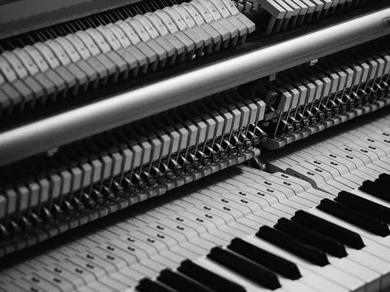 Piano keys in black and white Piano keys in black and white